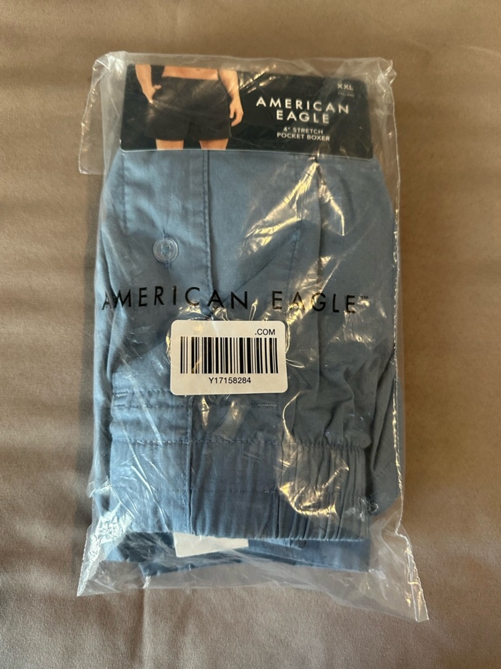 American Eagle Outfitters Men’s Blue Stretch Pocket Boxers